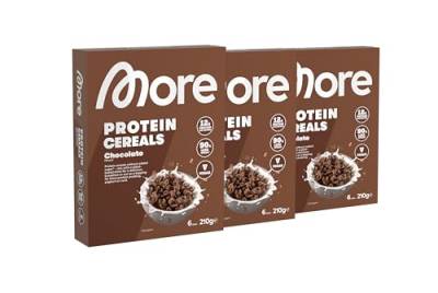 MORE NUTRITION Protein Cereals, 3 x 210g, Chocolate, Frühstückscerealien von MORE NUTRITION