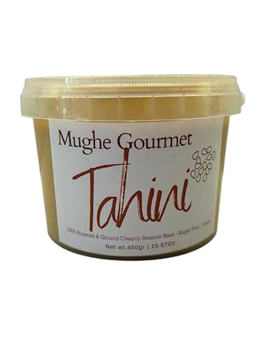 Mughe Gourmet Premium Türkische Sesam-Tahin-Paste 450g | Seidige, cremige Textur für Hummus, Dips, Dressings | Vegan, glutenfrei, frei von Nüssen, frei von Milchprodukten, paleo, keto von MUGHE GOURMET