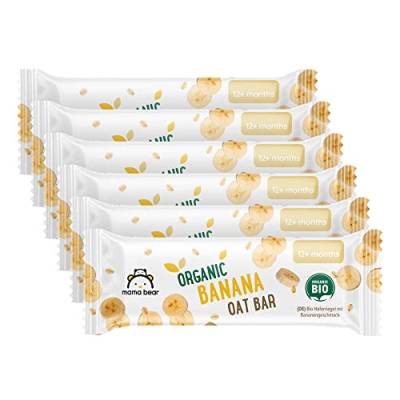 Amazon-Marke: Mama Bear Bio Vollkorn Haferriegel mit Bananengeschmack, 20g, 6er-Pack von Mama Bear