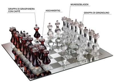 Mazzetti dAltavilla Scacchiera Reale - Luxuriöses Schachspiel mit Grappa von Mazzetti d'Altavilla