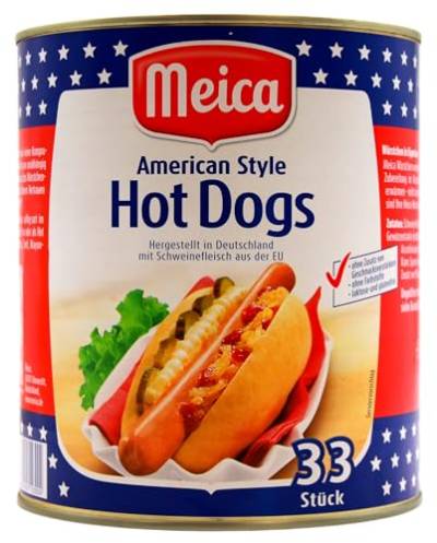Würstchen HOT DOGS American Style (2900 g / 33 Stück) GASTRONOMIE SPITZENQUALITÄT von Meica