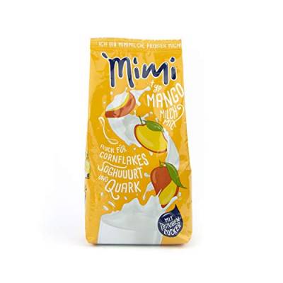 Mimi Milchmix Mango Getränkepulver, 2 x 400 g, in warmer und kalter Milch löslich, Milchmix mit Fruchtzucker, Mangogeschmack, Pulver für Milch mit sehr guter Löslichkeit von MIMI