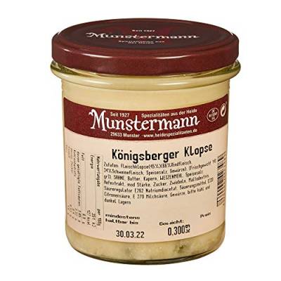 Munstermann | Königsberger Klopse | in Kapern-Sauce | handgefertigt | 300g von Munstermann
