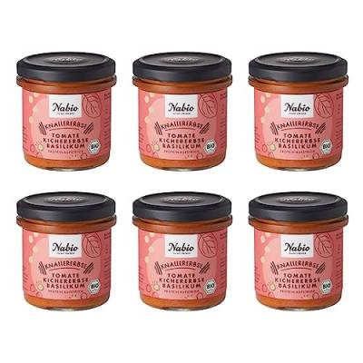 Nabio Protein-Aufstrich Kichererbse Tomate, 6er Pack (6 x 140 g) von NABIO