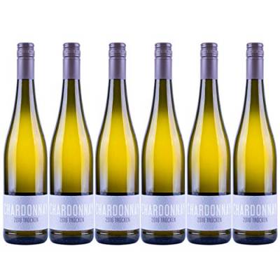 Nehrbaß - “Chardonnay 2022” - Weißwein trocken 6 x á 0,75 Liter - Qualitätswein - Vegan - Aus Deutschland (Rheinhessen) - mit Schraubverschluss von Nehrbaß