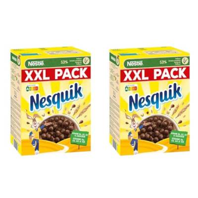 Nestlé Nesquik Knusper-Frühstück, Schoko Cerealien mit Vollkorn, 2er Pack (1x1kg) von Nestlé Cerealien