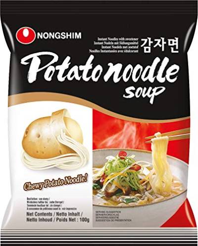 Nong Shim Instantnudeln Potato Noodle Soup – Koreanische China Nudeln mit Kartoffelnudeln - schnelle Zubereitung – 5er Vorteilspack à 100g von Nong Shim