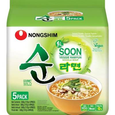 NONGSHIM - Instant Nudeln Soon Veggie - (5 X 112 GR) von Nong Shim