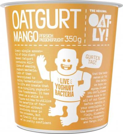 Oatly Oatgurt Mango-Pfirsich-Passionsfrucht von Oatly