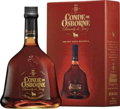 Conde de Osborne Brandy de Jerez – Solera Gran Reserva aus Spanien mit edler Geschenkpackung aus dem Hause Osborne mit 40,5% vol. (1 x 0,7l) von Osborne