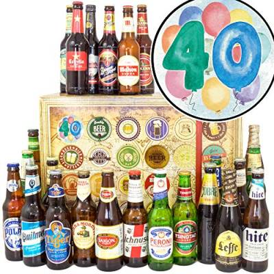 40. Geburtstag - 24 Biere aus der Welt - 40. Geburtstag Geschenk - Bier Geschenk Adventskalender 2023 von ostprodukte-versand