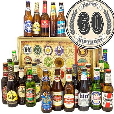 60. Geburtstag - 24 Weltbiere - Geschenke 60. Geburtstag - Bier Adventskalender 2023 von ostprodukte-versand