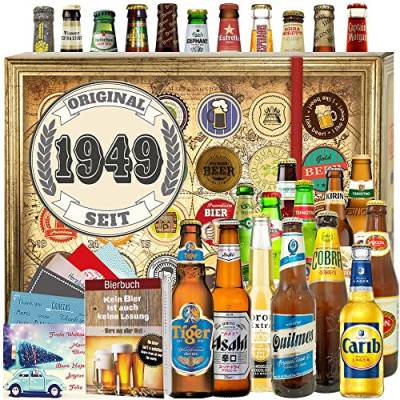 Original seit 1949 - Bier aus aller Welt 24x - Geschenkbox 1949 - Bier Weihnachtskalender 2023 von ostprodukte-versand