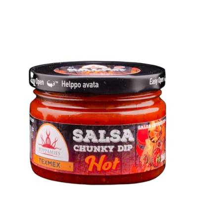 Texmex Salsa Chunky Dip - Vegan, Glutenfrei, Laktosefrei - Schärfe: Scharf - 260g von POPPAMIES