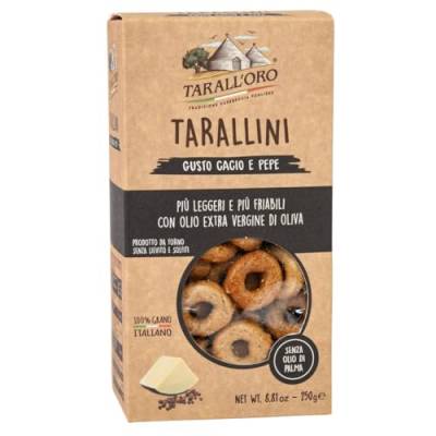 Tarallini Cacio e Pepe Käsegebäck, 250g Vegetarisch Pastificio Di Bari TARALLORO Italien 250g-Pack von Pastificio Di Bari TARALLORO