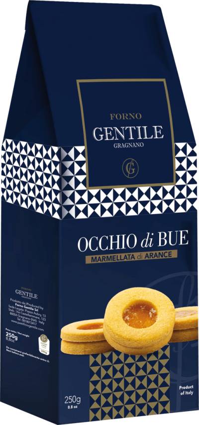 Gentile Occhio di Bue Kekse mit Orangenmarmelade 250 g von Pastificio Gentile