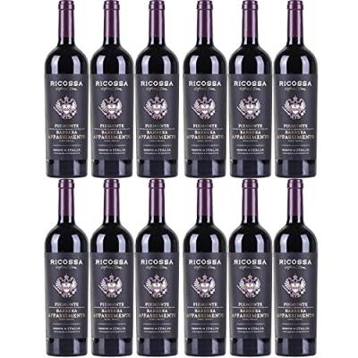 Ricossa Barbera DOC Appasimento Rotwein Wein halbtrocken Italien Inkl. FeinWert E-Book (12 Flaschen) von Ricossa