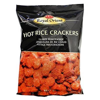 10x150g Royal Orient Hot Rice Crackers Pikante Reiscracker von Royal Orient