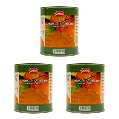 Food-United türkische Mandarin-Orangen geschält ohne Kerne leicht gezuckert in Sirup 3 Dosen Füllm 800g ATG 480g Ring-Pull-Verschluss intensiv komplexes Aroma gleichmäßige ganze Segmente (3 Dosen) von S.Mile GmbH