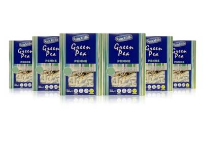 Sam Mills - Green Pea Pasta - Glutenfreie Nudeln aus grünen Erbsen - Penne 6er Pack (6 x 250 g) - Pasta aus Hülsenfrüchten von Sam Mills