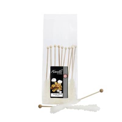 Schrader | Weiße Kandis-Sticks | beliebtes Mitbringsel zum Tee | löst sich gleichmäßig auf | 10 Sticks von Schrader