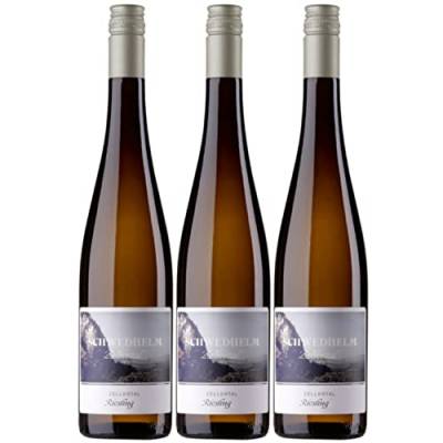 Schwedhelm Riesling Zellertal Weißwein Wein trocken QbA Deutschland I Versanel Paket (3 x 0,75l) von Schwedhelm