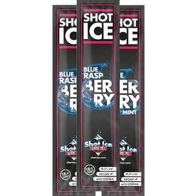Shot Ice Paket Blue Raspberry - Frozen Shot - Eis mit Alkohol zum Selbsteinfrieren - Ab 18 Jahren! (10er Paket) von Shot Ice