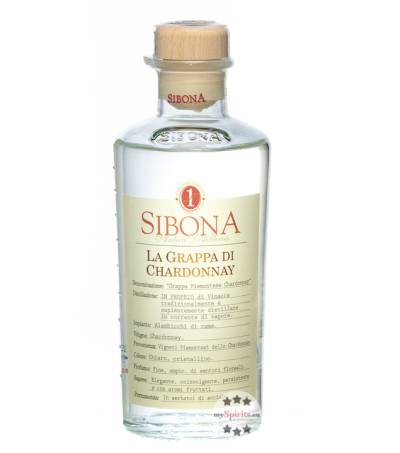 Sibona Grappa di Chardonnay (40 % Vol., 0,5 Liter) von Sibona Antica Distilleria