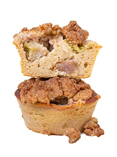 Simply Keto Lower Carb* Muffins (Apfel/Rhabarber/Streusel) - 2er Pack Keto Muffins ohne Zuckerzusatz - Nur 3,9g Netto-Kohlenhydrate pro 100g - Ideal für Lower Carb* & Ketogene Ernährung von Simply Keto
