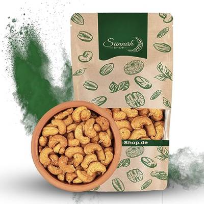 Sunnah Shop® Cashewkerne Pikant 1kg | cashewkerne geröstet und gesalzen mit Chili | Ideal als Snacks für zwischendurch, als studentenfutter, oder als würzige Zutat in zahlreichen Gerichten. von Sunnah Shop