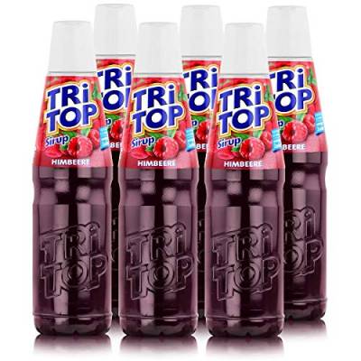 Tri Top Getränke-Sirup Himbeere 600ml - Fruchtiger Geschmack - Für ein kalorienarmes Erfrischungsgetränk (6er Pack) von TRI TOP