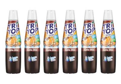 TRI TOP Orange-Cola-Mix | kalorienarmer Sirup für Erfrischungsgetränk, Cocktails oder Süßspeisen | wenig Zucker (6 x 600ml) von TRi TOP
