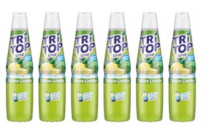TRi TOP Zitrone-Limette, Kalorienarmer Sirup Für Erfrischungsgetränk, Cocktails Oder Süßspeisen, Wenig Zucker (6 X 600Ml) von TRI TOP