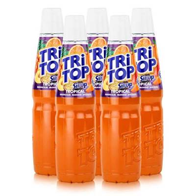 Tri Top Getränke-Sirup Tropical 600ml - Maracuja, Mango, Ananas (5er Pack) von TRI TOP