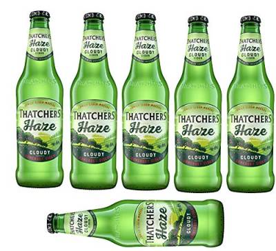 6 Flaschen Thatchers Haze Cloudy English Cider a 500ml 4,5% Vol. Apfelwein Thatcher´s von Thatchers