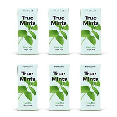 True Gum Minzbonbons Pflanzliche und zuckerfreie Pastillen, Frische Minze (6er Pack) von True Gum