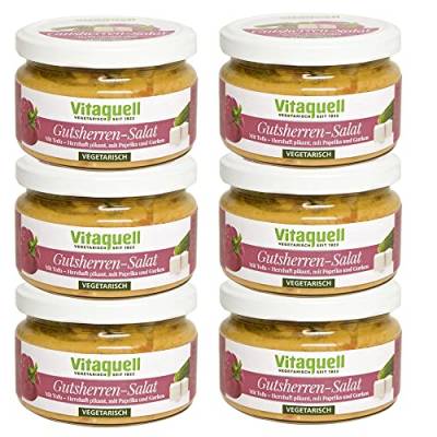 Vitaquell 6 x Gutsherren - Salat - vegetarisch, herzhaft pikant, 200g To Go von Vitaquell