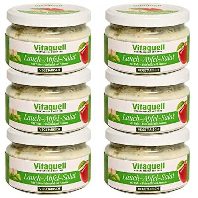 Vitaquell 6 x Lauch-Apfel-Salat - vegetarisch, fein mild, 200g von Vitaquell
