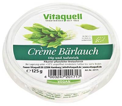 Vitaquell Bio Crème Bärlauch - veganer Frischkäse 125 g von Vitaquell