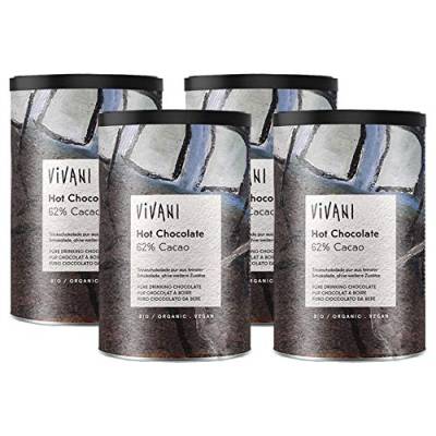Vivani Hot Chocolate Trinkschokolade Pur Bio, 280g 4er Pack von Vivani
