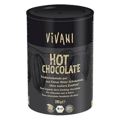 Vivani Hot Chocolate Trinkschokolade Pur Bio, 280g 8er Pack von Vivani