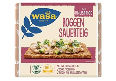 Wasa Knäckebrot Roggen Sauerteig - Knuspriges Roggenknäckebrot - 12er Pack (12 x 235g) von Wasa