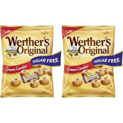 Werther's Original – 1 x 70g – Zuckerfreie Sahnebonbons mit leckerem Karamellgeschmack (Packung mit 2) von Werther's Original