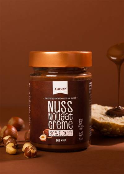 Zuckerarme Nuss-Nougat Creme ohne Palmöl (Xylit) von Xucker