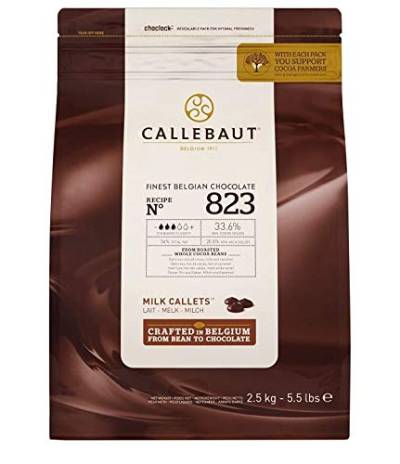 Recipe n°823 NV - 2,5 kg Vollmilch Schokoladenkuvertüre Callebaut, Schokoladenchips/Callets von ak-colonia