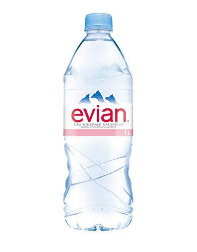 6 Flaschen Evian natürliches Wasser, 1000 ml. PET von evian