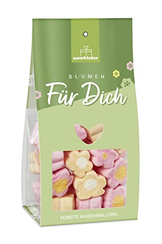 Blumen für Dich Marshmallows | Flower Power Marshmallow Mix von Naschlabor - Die bunte Mischung für deine Liebsten | Geschenk für Partner von naschlabor