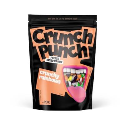 Crunch Punch 200g | Gefriergetrocknete Süßigkeiten | Kaubonbon | Knusprige Süßigkeiten | Freeze Dried Candies | Fruchtige Kaubonbons | American Candy | Bekannt von TikTok von naschlabor