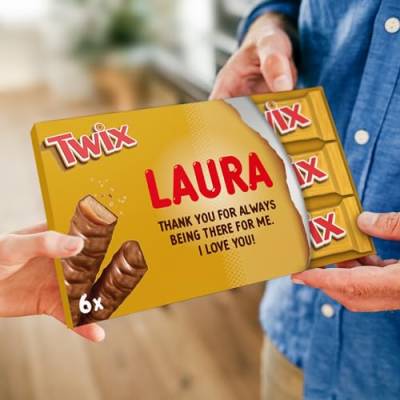 Twix Personalisierter Schokoriegel – Personalisieren Sie Ihre riesige Milchschokolade-Geschenkbox, das perfekte Geschenk für Frauen, Geschenk für Männer 300 Gramm von your surprise