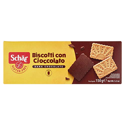 3x Schar Biscotti al Cioccolato Schokoriegel Schokoladenkekse Glutenfrei 150g von ( 6294 ) DR.SCHAR